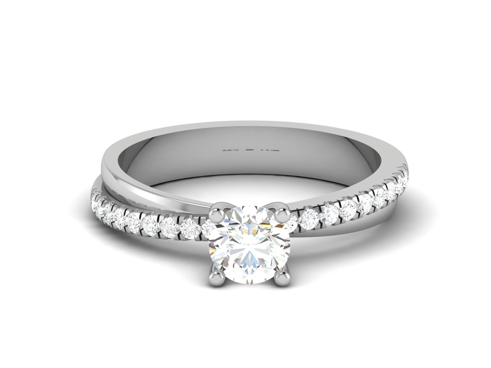 Solitaire Ring  3D print model_12