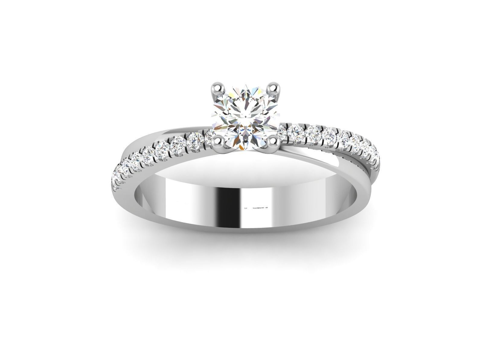 Solitaire Ring  3D print model_18