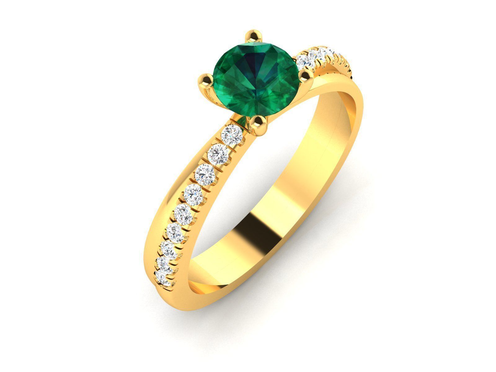 Solitaire Ring  3D print model_8