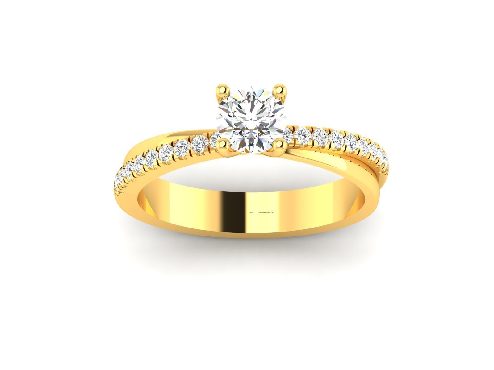 Solitaire Ring  3D print model_20