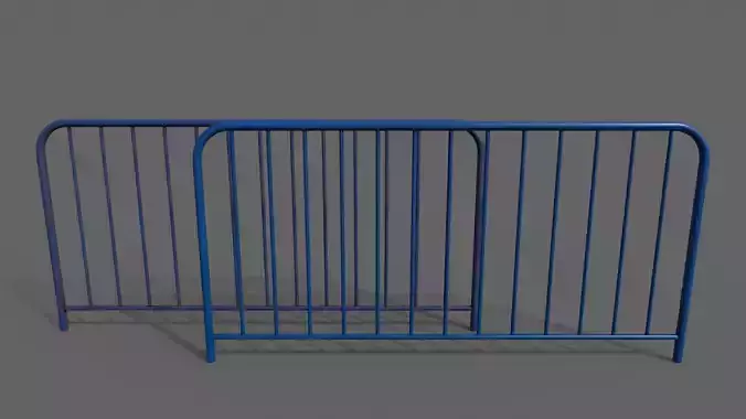 PBR Pedestrian Guard Rail Blue V1