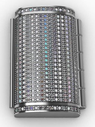 Lock bracelet clasp  3D print model_6