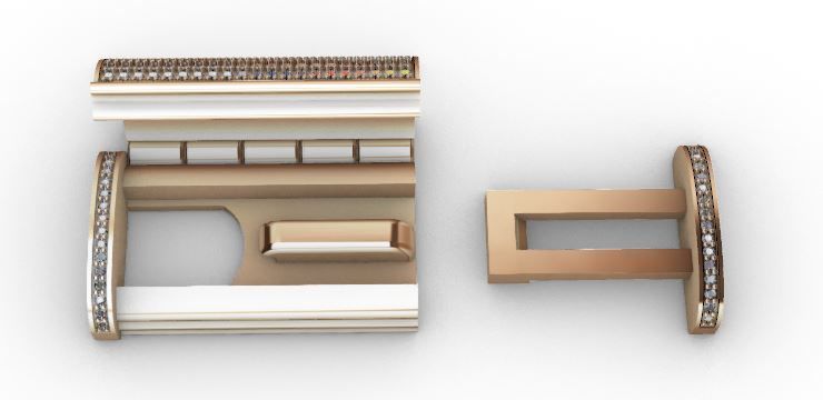 Lock bracelet clasp  3D print model_12