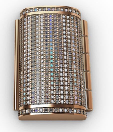 Lock bracelet clasp  3D print model_4