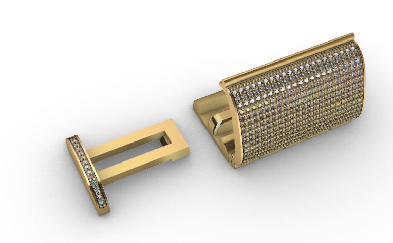 Lock bracelet clasp  3D print model_11