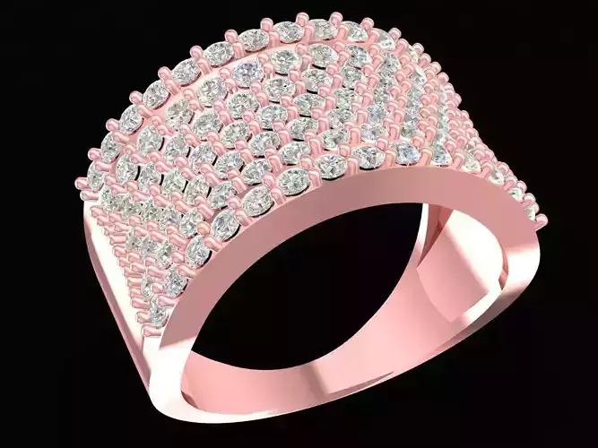 Luxury Multi Row Diamond Pave Ring for Women  3170