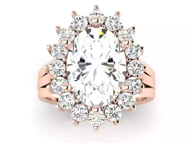 solitaire wedding engagement women Oval Stone ring 