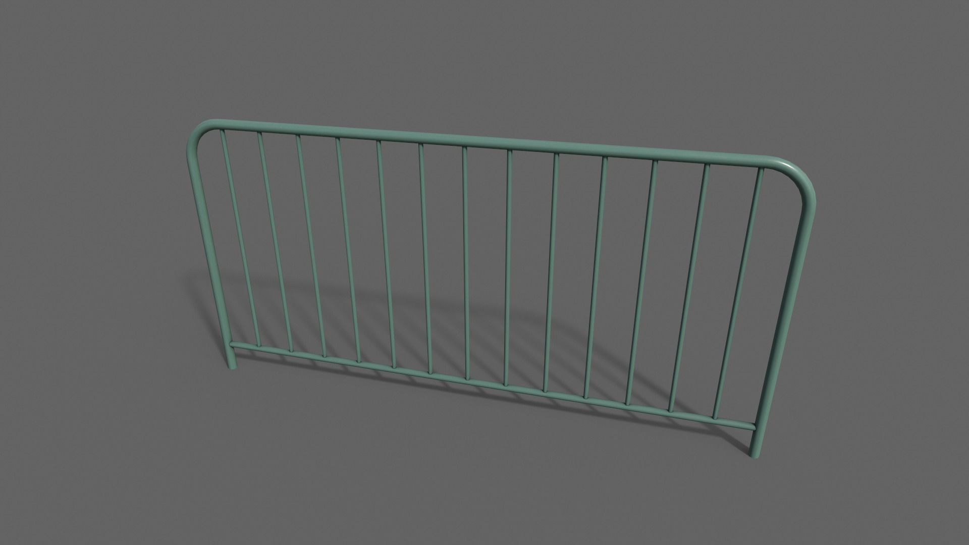 PBR Pedestrian Guard Rail Green V1 Low-poly 3D model_8