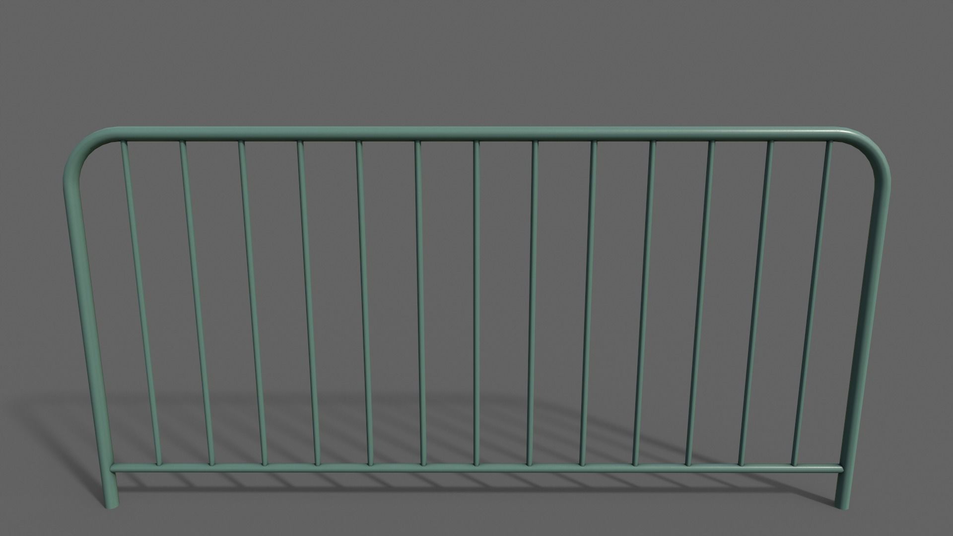 PBR Pedestrian Guard Rail Green V1 Low-poly 3D model_2