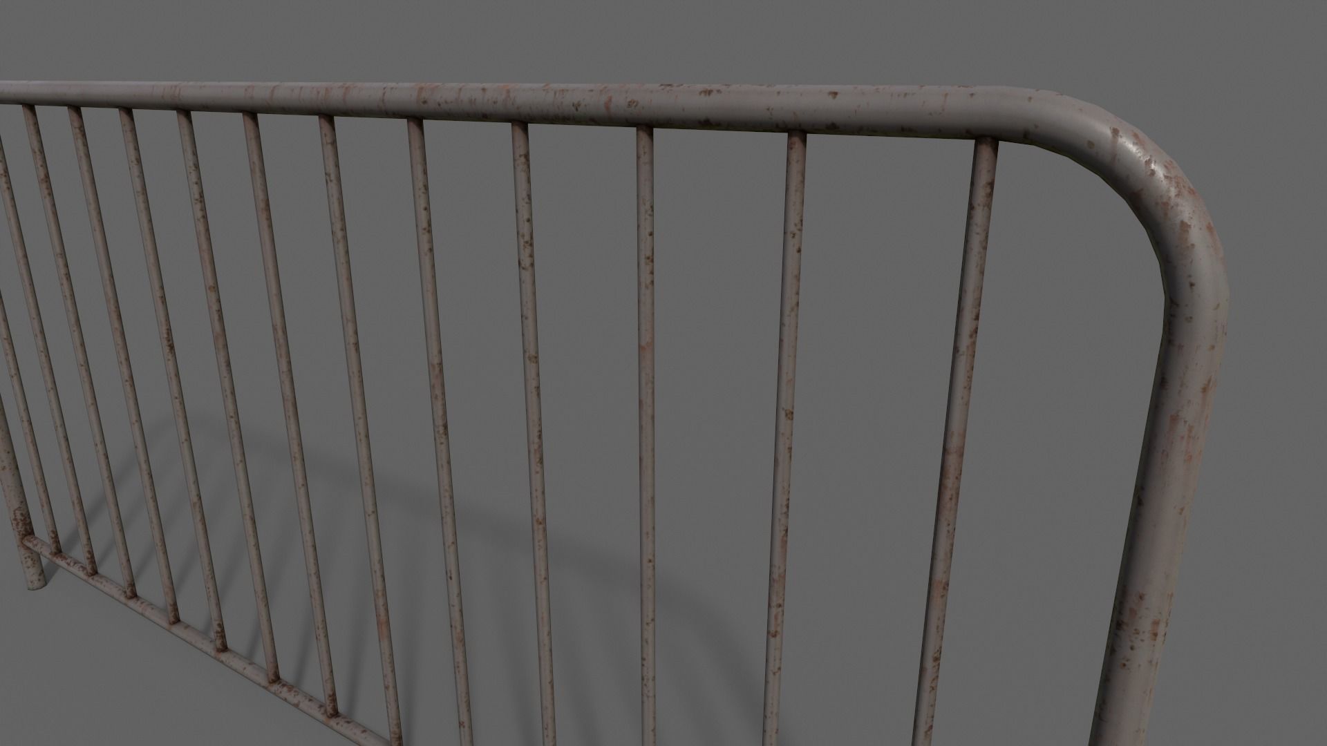 PBR Pedestrian Guard Rail Grey V1 Low-poly 3D model_12