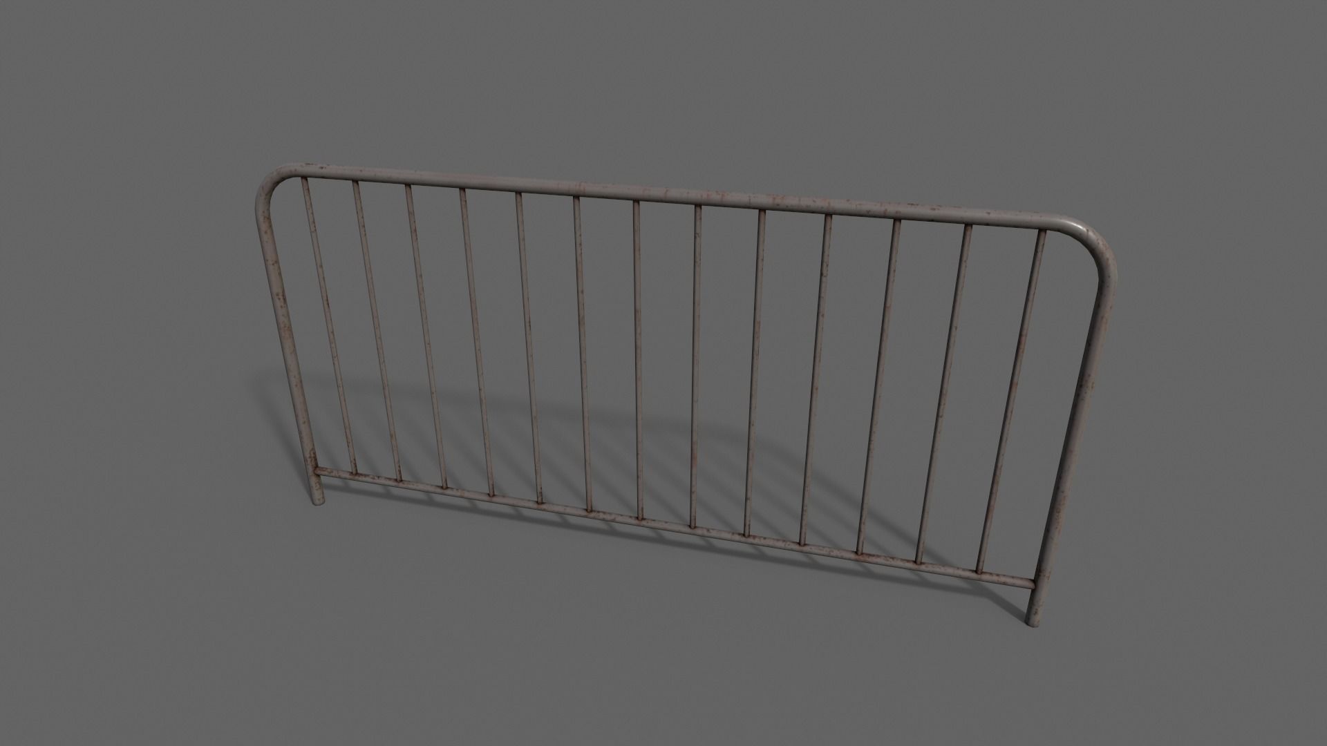 PBR Pedestrian Guard Rail Grey V1 Low-poly 3D model_15