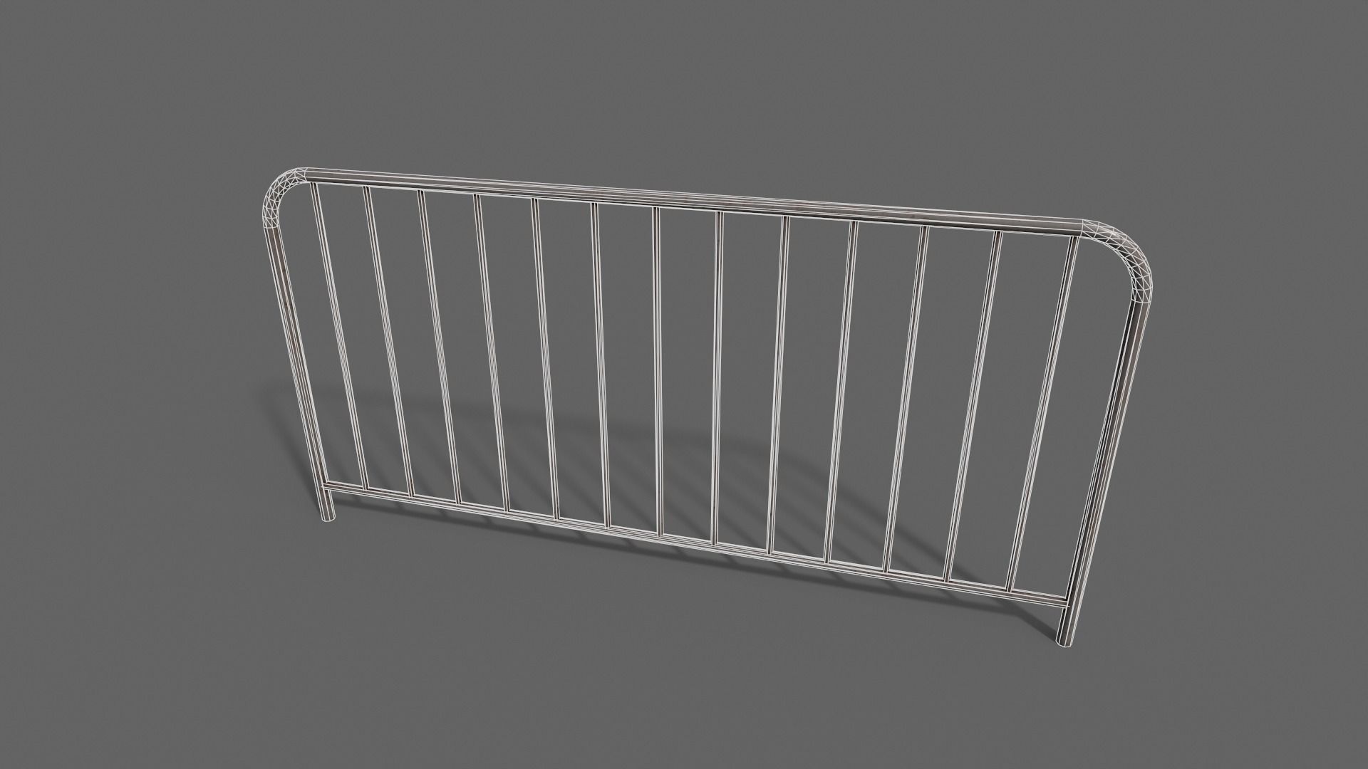 PBR Pedestrian Guard Rail Grey V1 Low-poly 3D model_22
