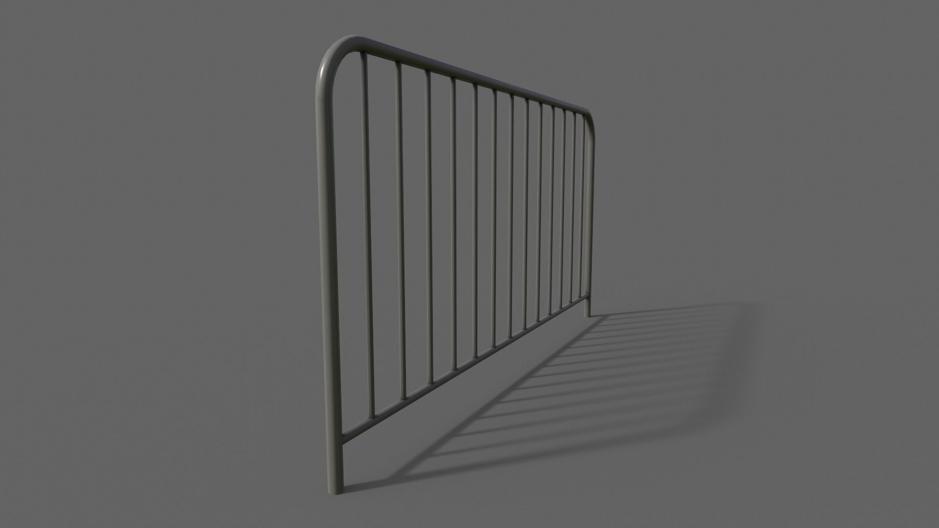 PBR Pedestrian Guard Rail Grey V1 Low-poly 3D model_7