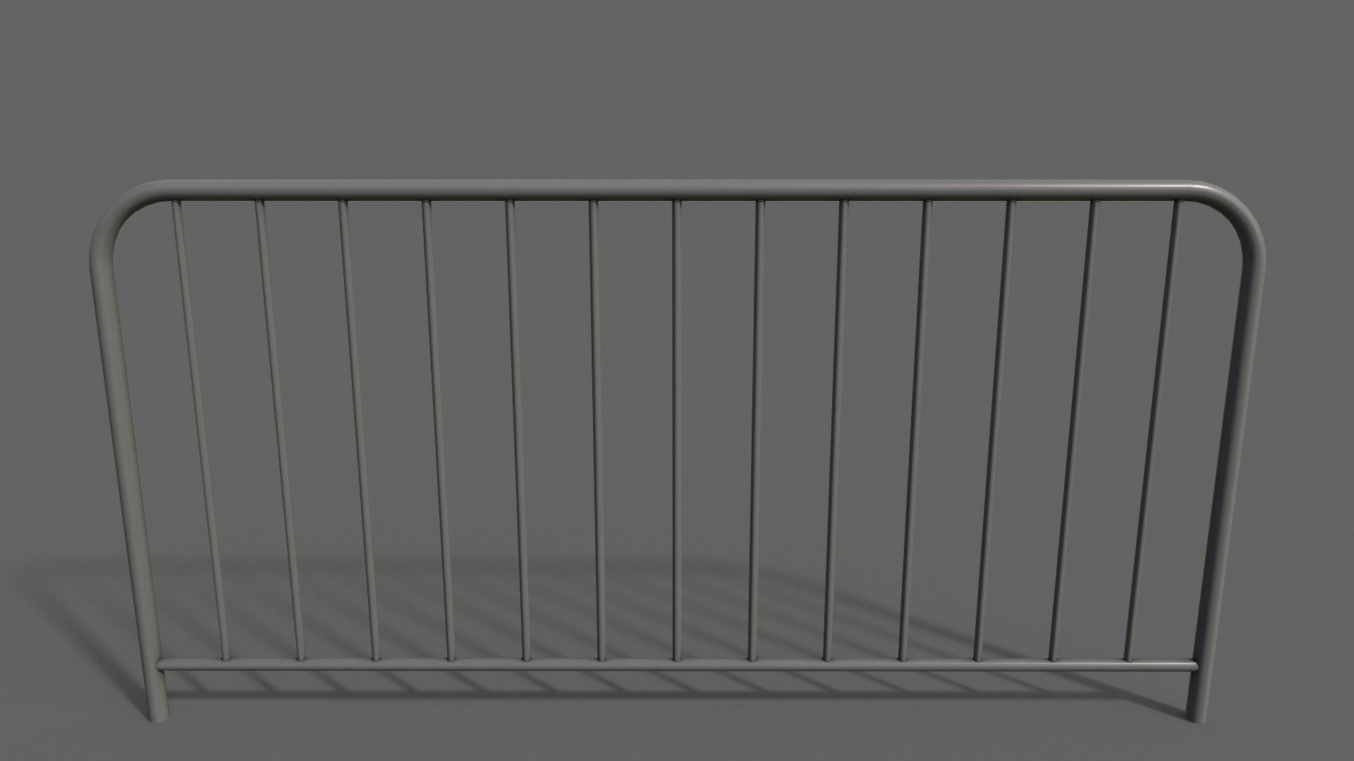 PBR Pedestrian Guard Rail Grey V1 Low-poly 3D model_2