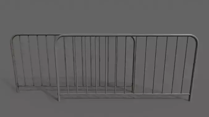 PBR Pedestrian Guard Rail Grey V1