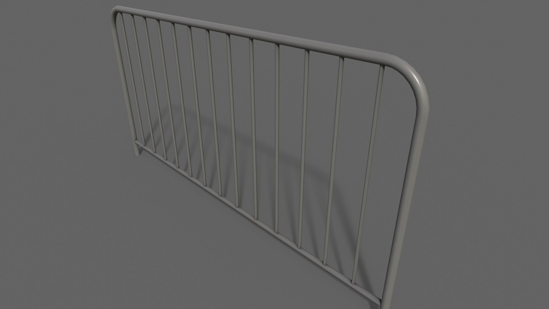 PBR Pedestrian Guard Rail Grey V1 Low-poly 3D model_4