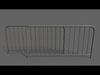 PBR Pedestrian Guard Rail Grey V1 Low-poly 3D model_1
