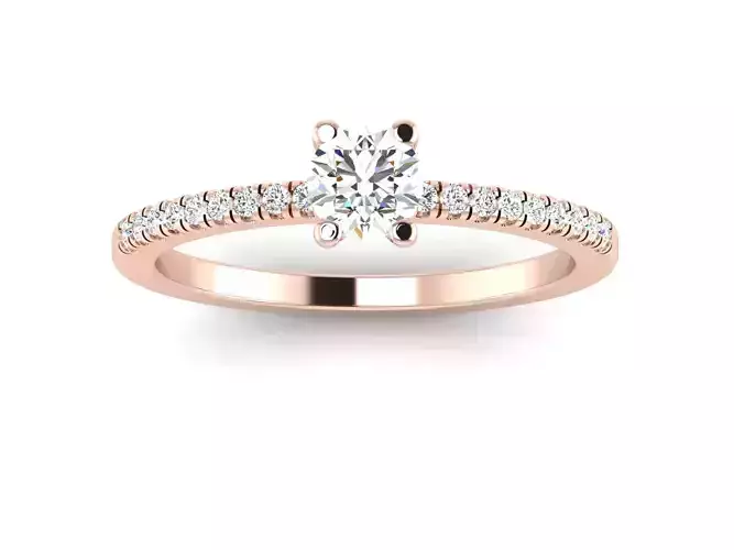 Solitaire Heart Ring Promise Ring