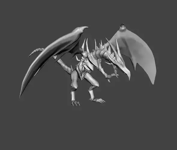 Red Eyes Black Dragon 3D Model