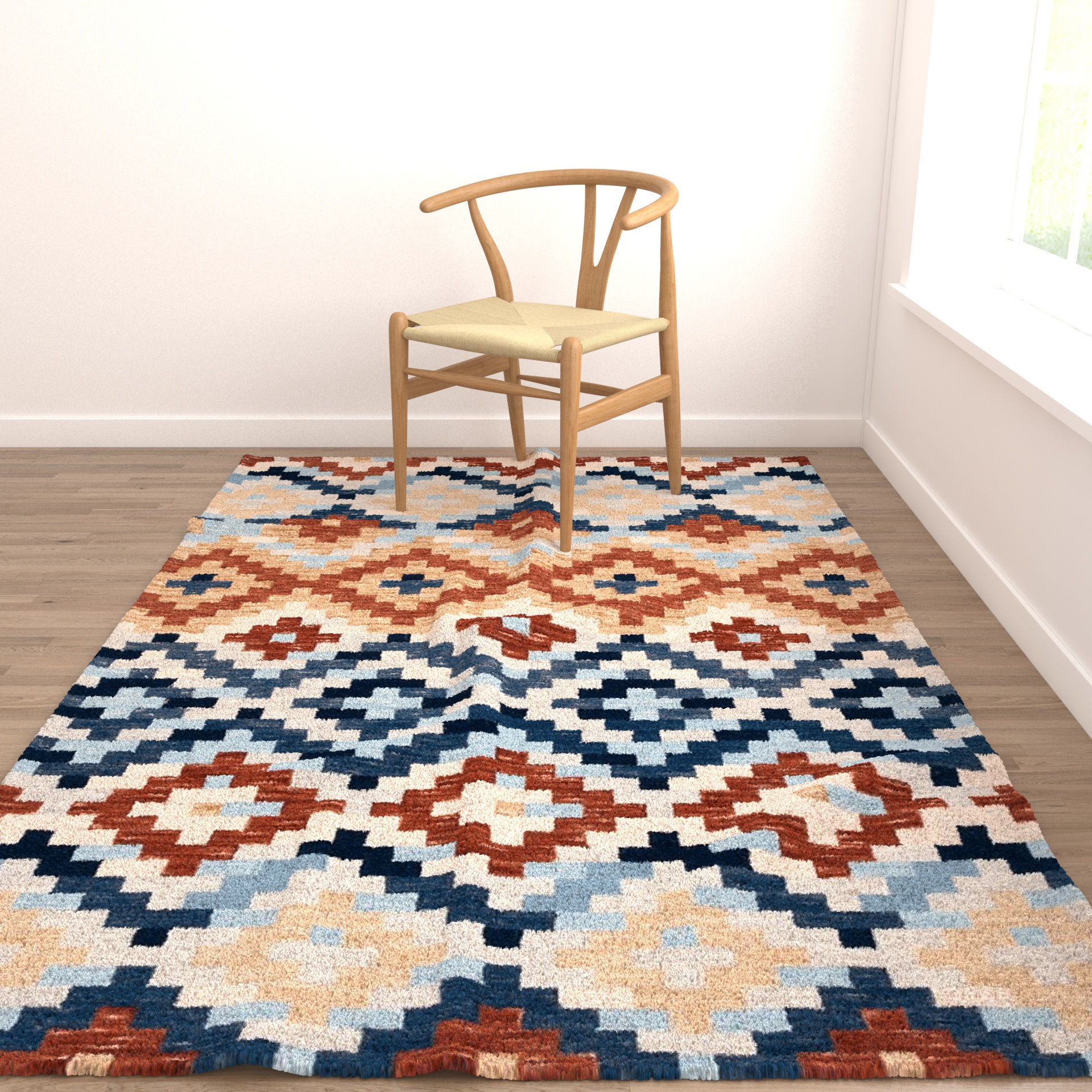 Rugs No 599 Low-poly 3D model_4