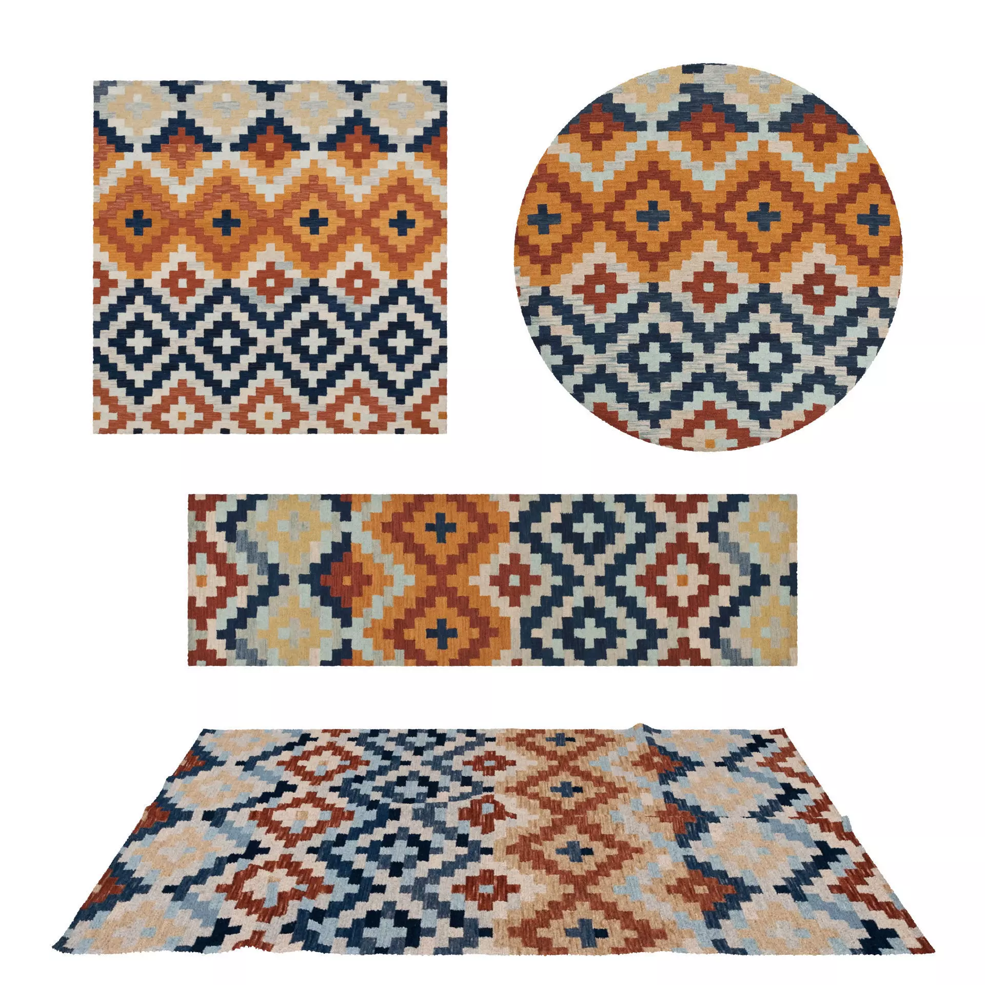 Rugs No 599 Low-poly 3D model_0