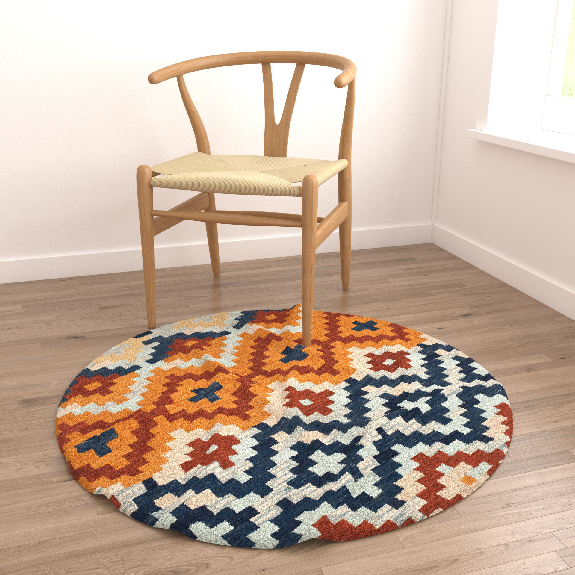 Rugs No 599 Low-poly 3D model_3