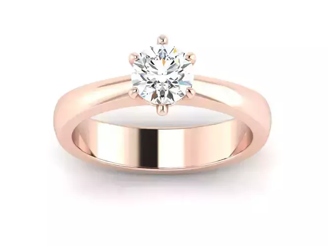 Solitaire Ring printable 3dmodel 3D print model