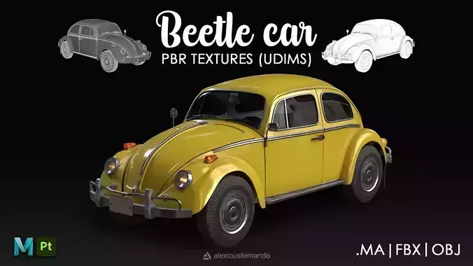 Beetle Car - 3D Model