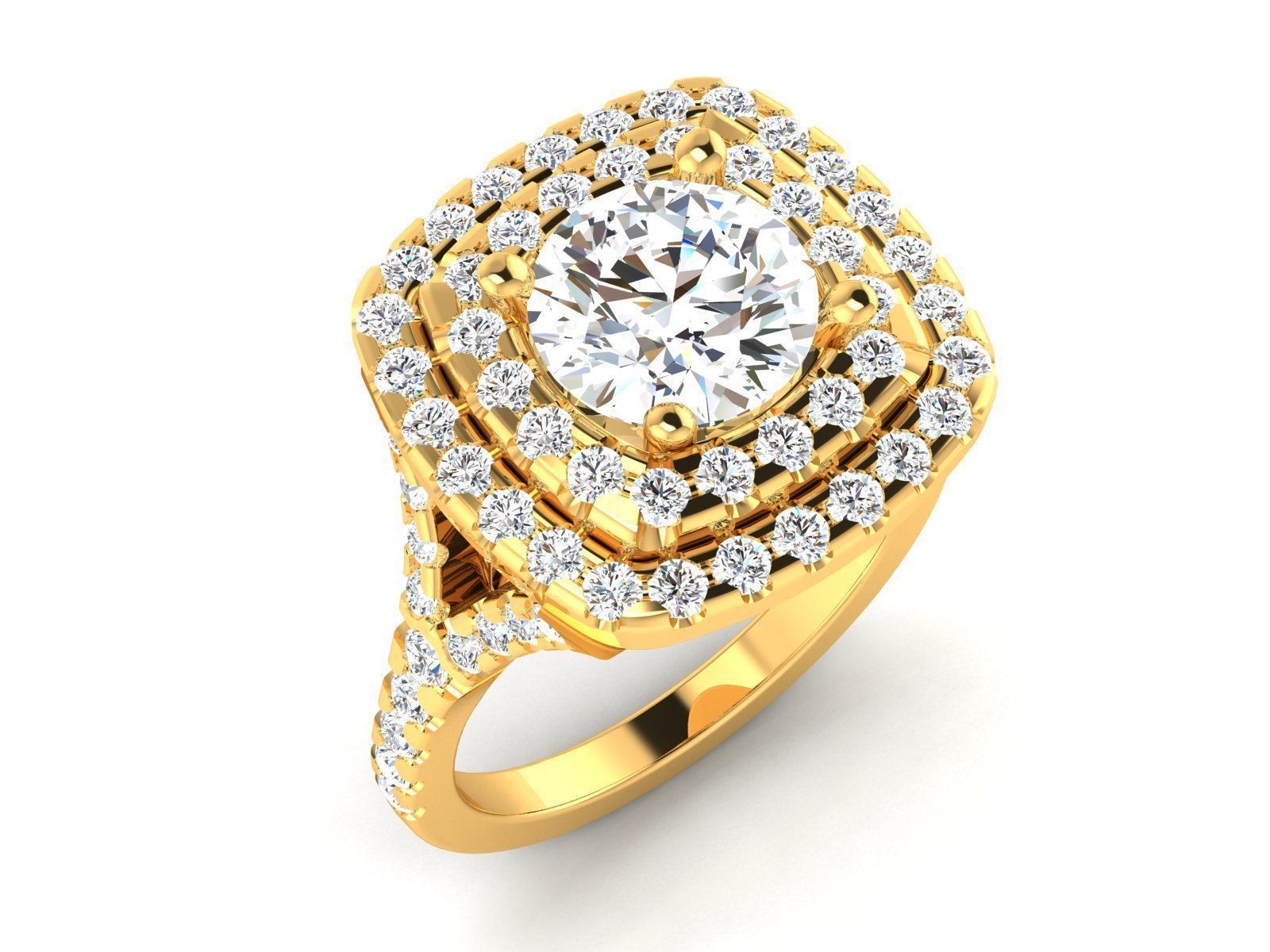 Ring Own design Solitaire Ring 3D print model_1