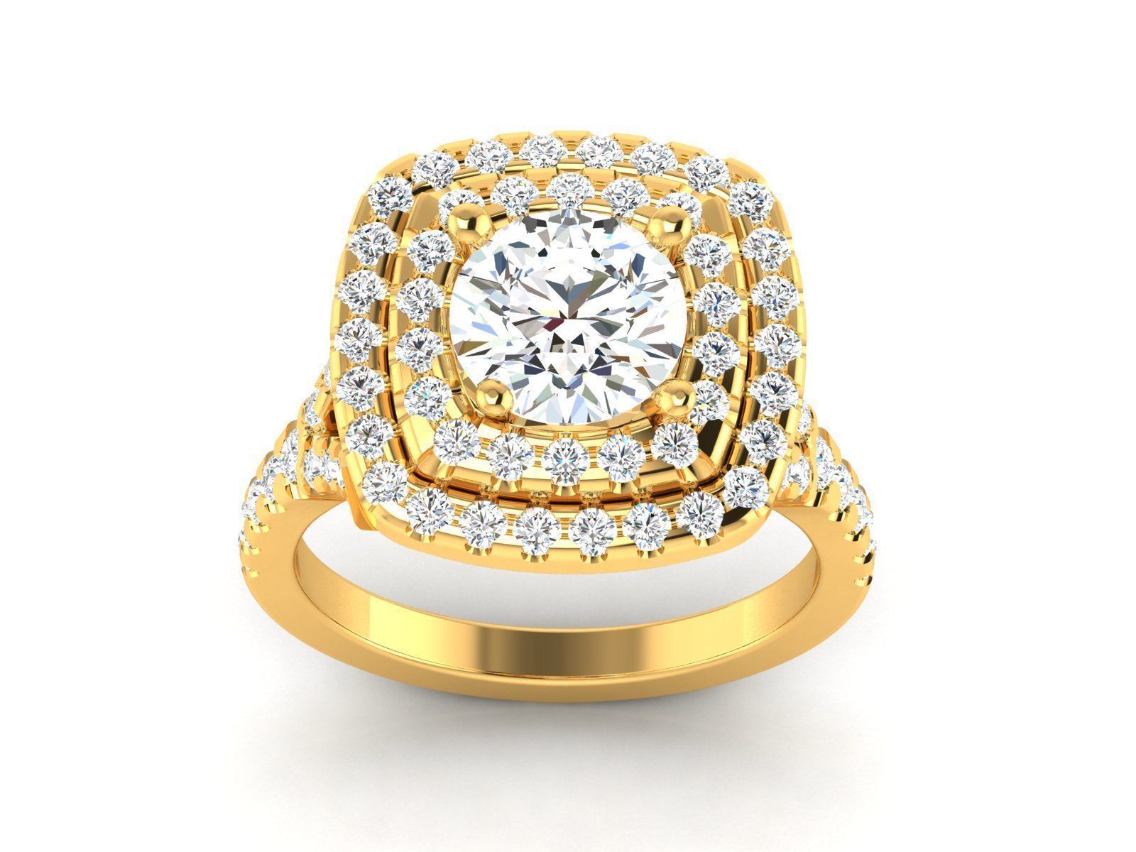 Ring Own design Solitaire Ring 3D print model_16