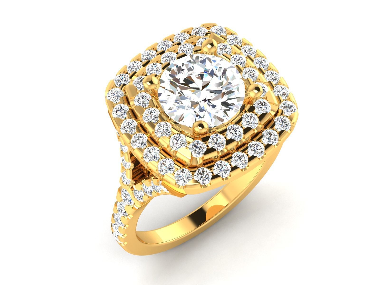Ring Own design Solitaire Ring 3D print model_6