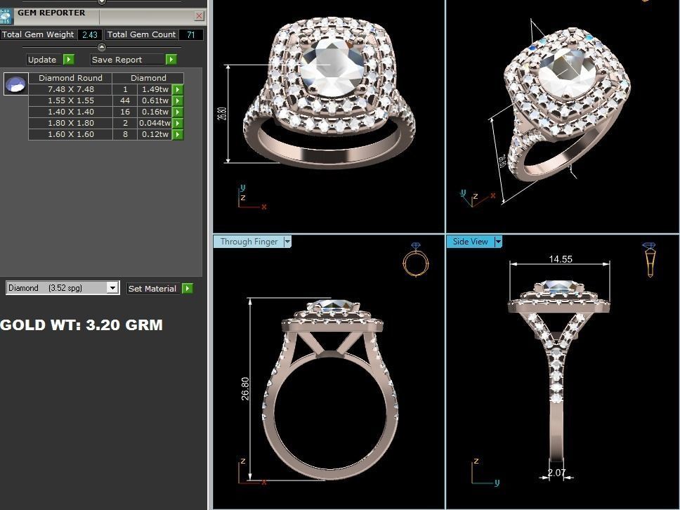 Ring Own design Solitaire Ring 3D print model_18