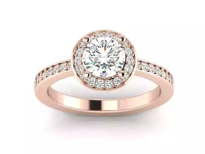 Women solitaire ring  3dm stl render detail 