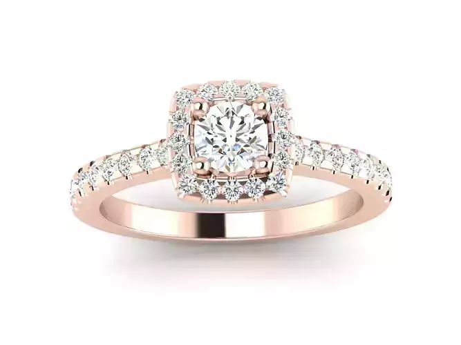 solitaire wedding engagement ring with 360 view