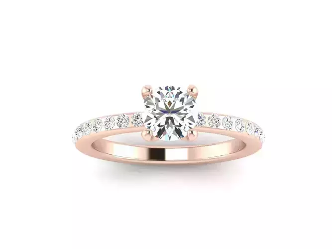 Women solitaire ring 3dm stl render detail 