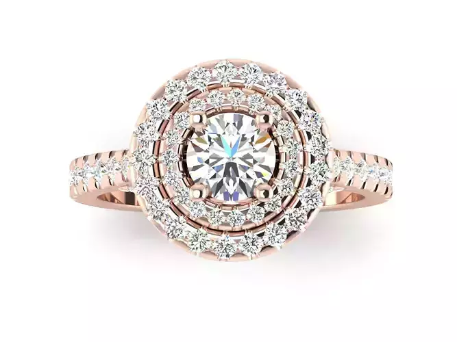 Diamond Engagement ring Solitaire ring 3dmodel 3D print model