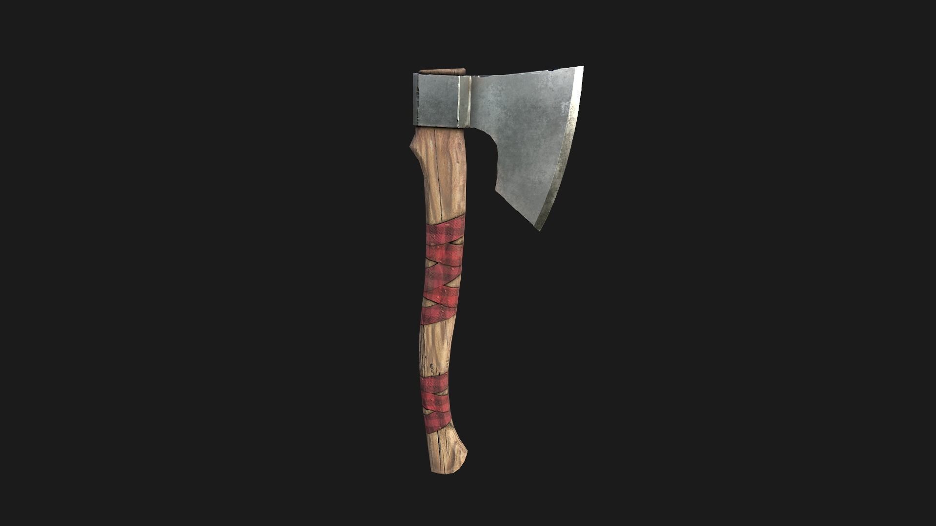 Lumberjack Ax Low-poly 3D model_13