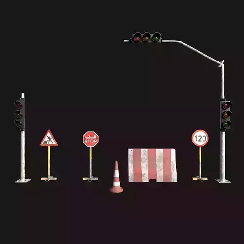 traffic lights Free 3D model