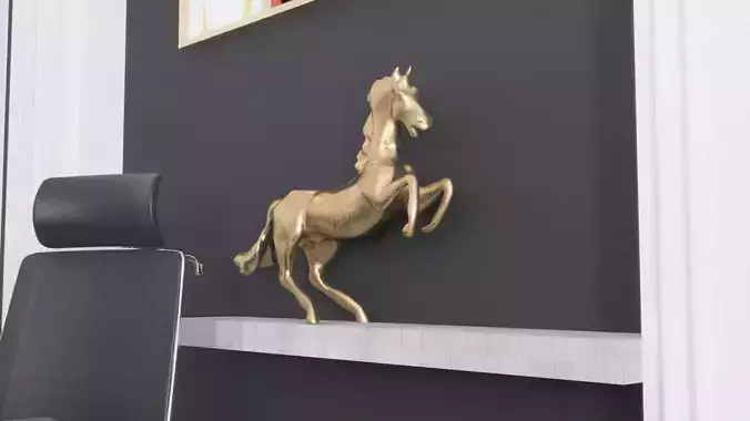 Golden horse statue