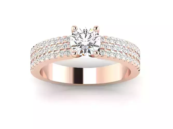 solitaire wedding engagement men ring 3dm render detail