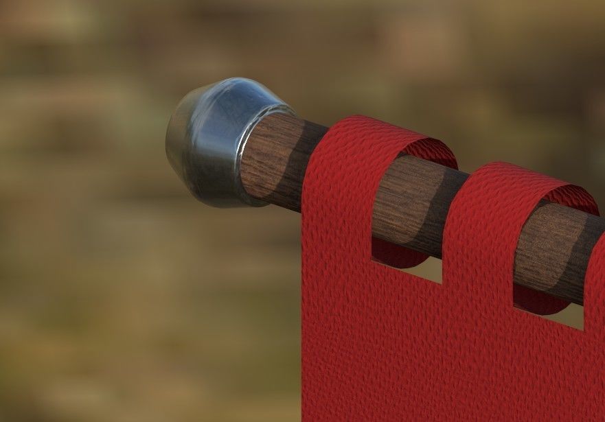 Medieval Flag Bundle Low-poly 3D model_2