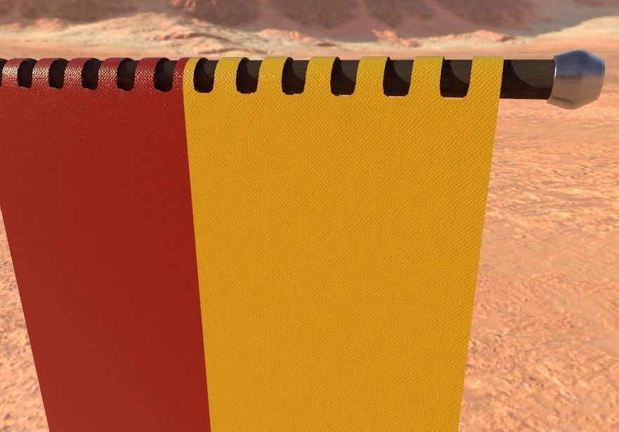 Medieval Flag Bundle Low-poly 3D model_22