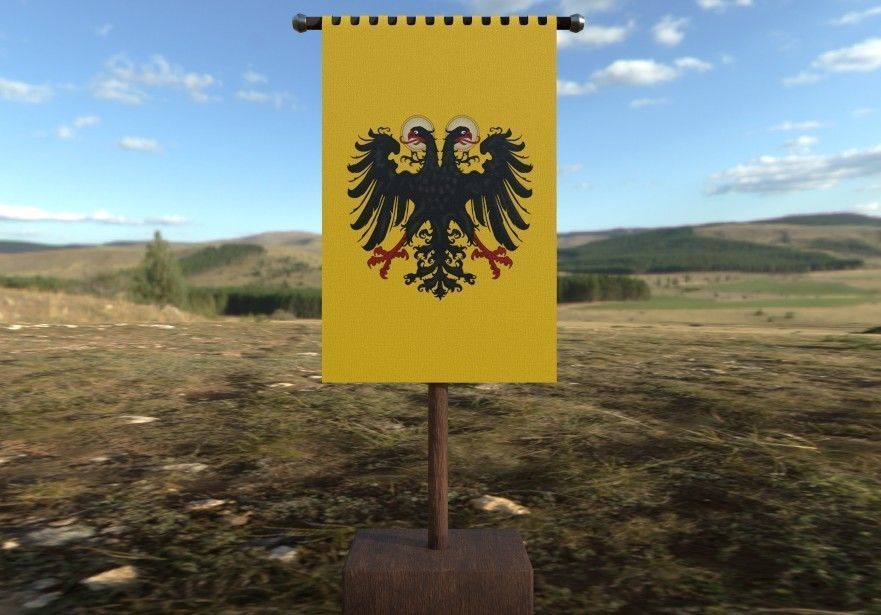 Medieval Flag Bundle Low-poly 3D model_9