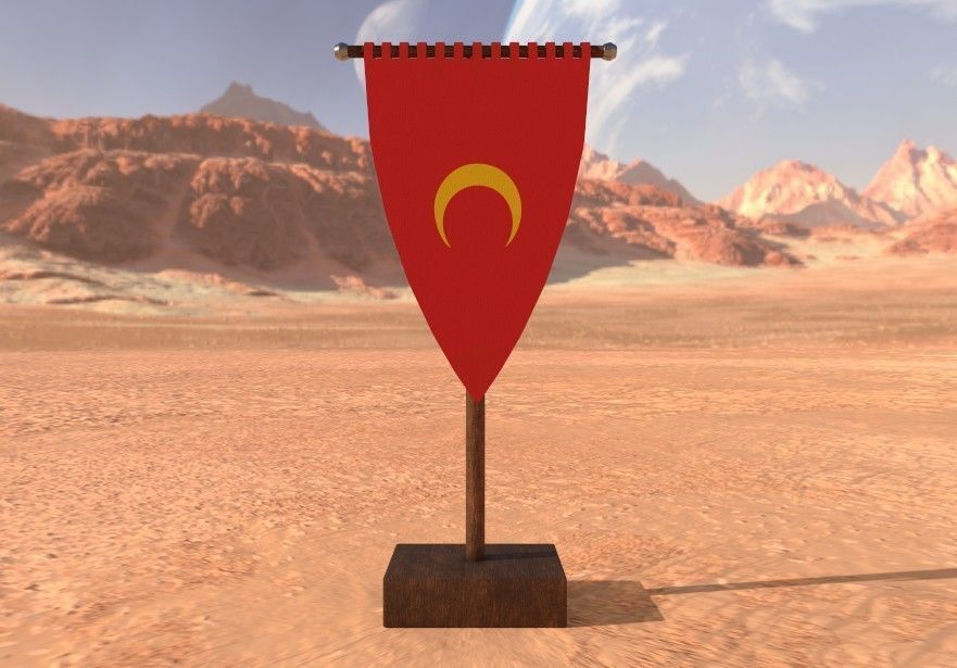 Medieval Flag Bundle Low-poly 3D model_16