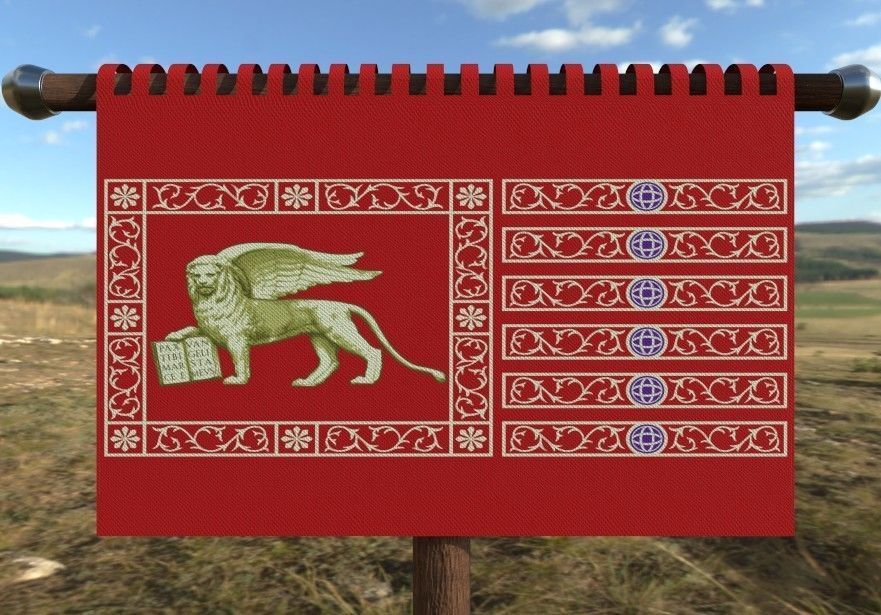 Medieval Flag Bundle Low-poly 3D model_24