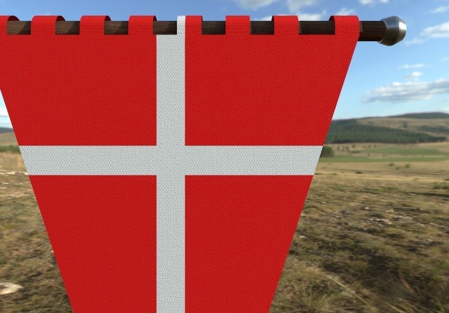 Medieval Flag Bundle Low-poly 3D model_18