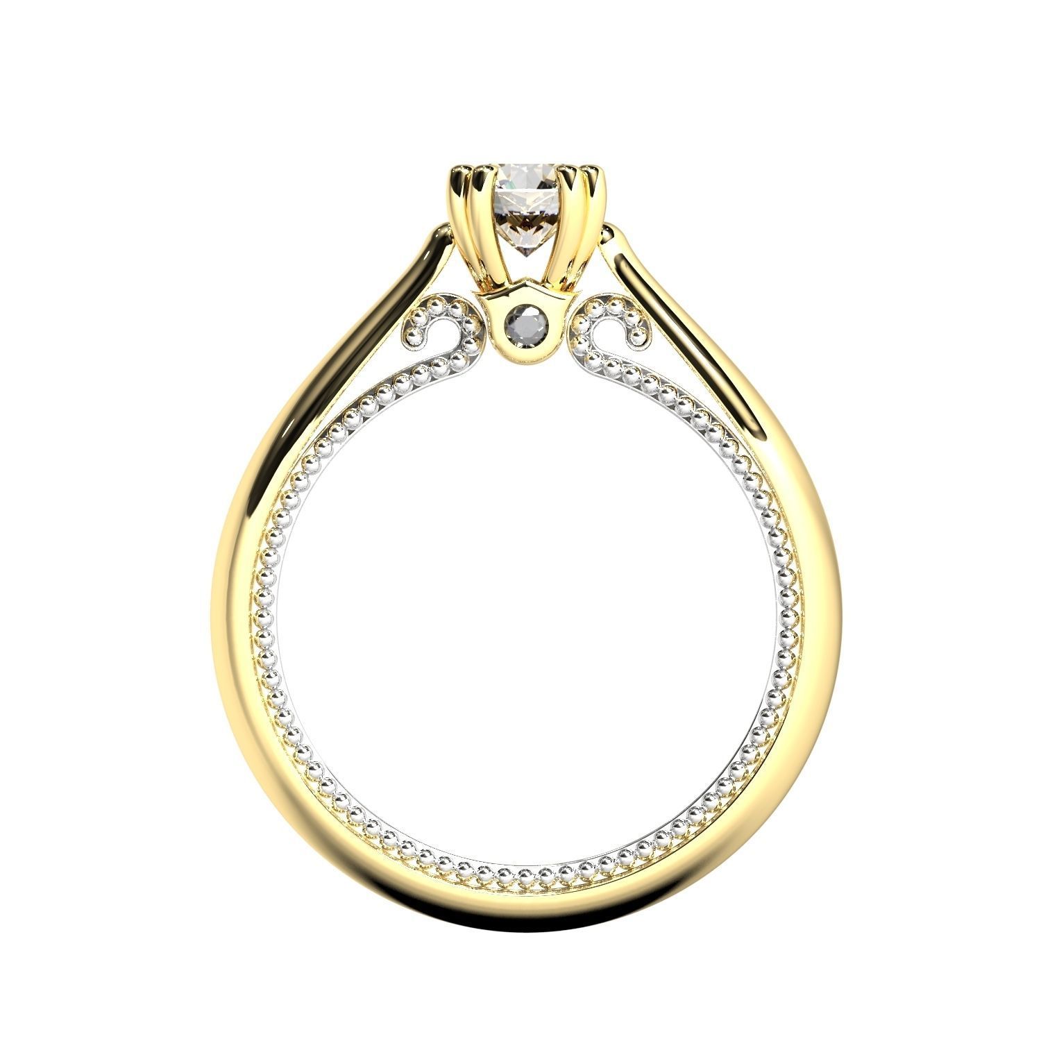 Diamond jewelry ring 3D print model_18