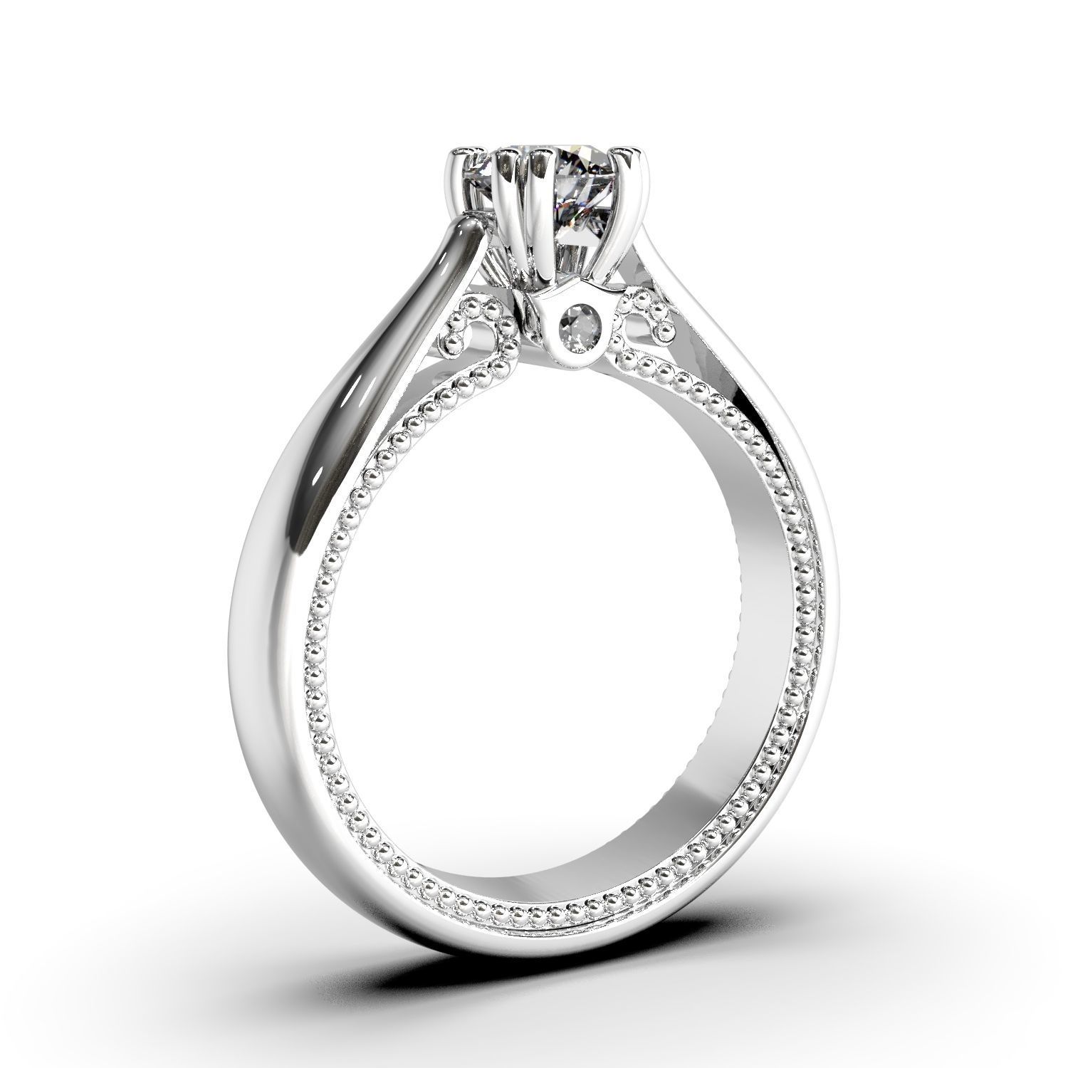 Diamond jewelry ring 3D print model_14