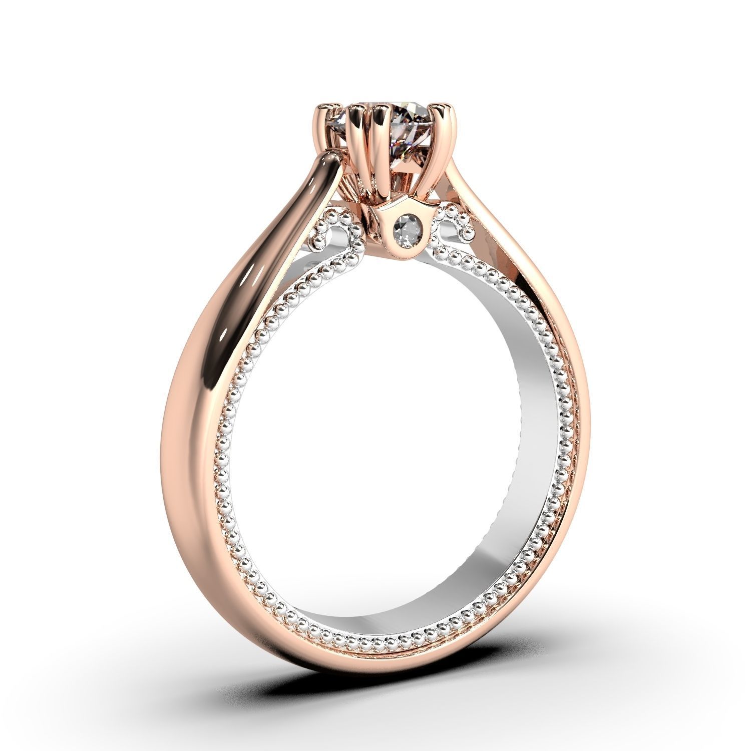 Diamond jewelry ring 3D print model_12