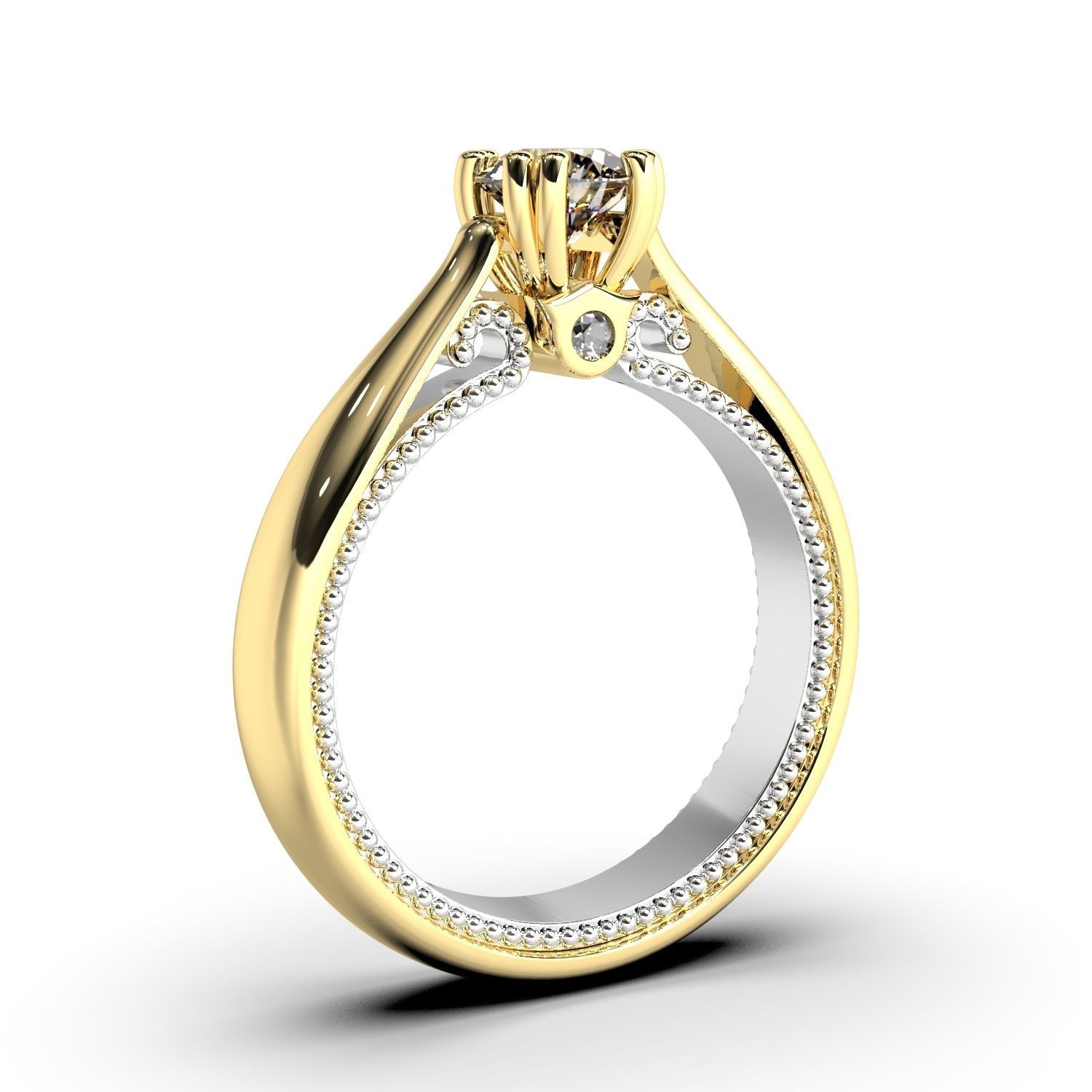 Diamond jewelry ring 3D print model_13